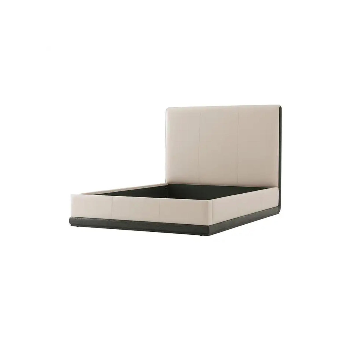 Handmade Leather Upholstered King Bed: Modern Bohemian Bed Frame