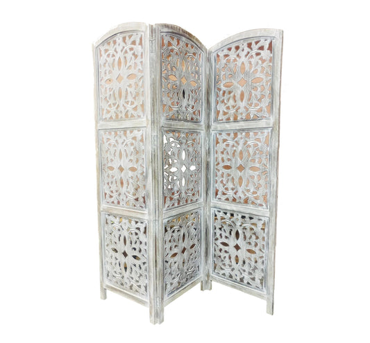 Handmade Wooden Folding Room Divider: Mid-Century Modern Partition