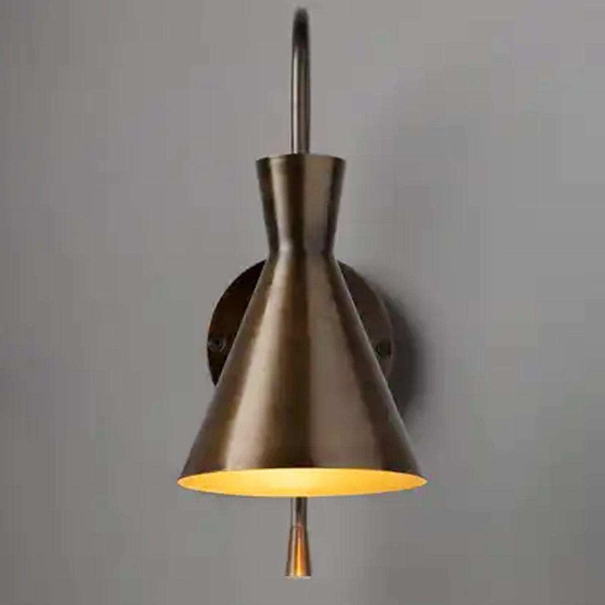 Handmade Brass Wall Sconce, Mid-Century Style Wall Light Fixture