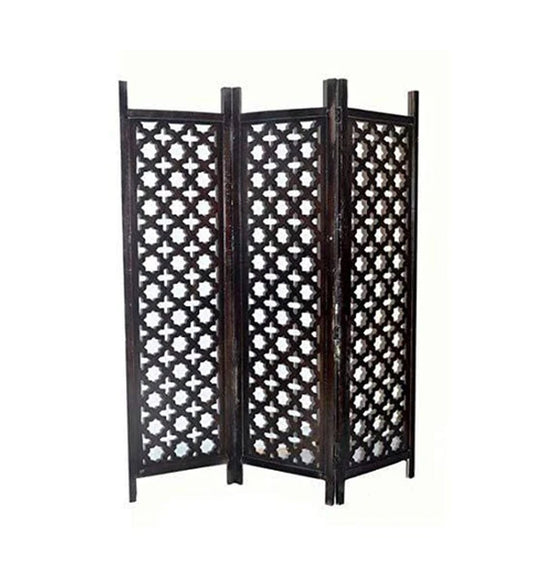 Handmade Walnut Folding Room Divider - 7 ft Tall