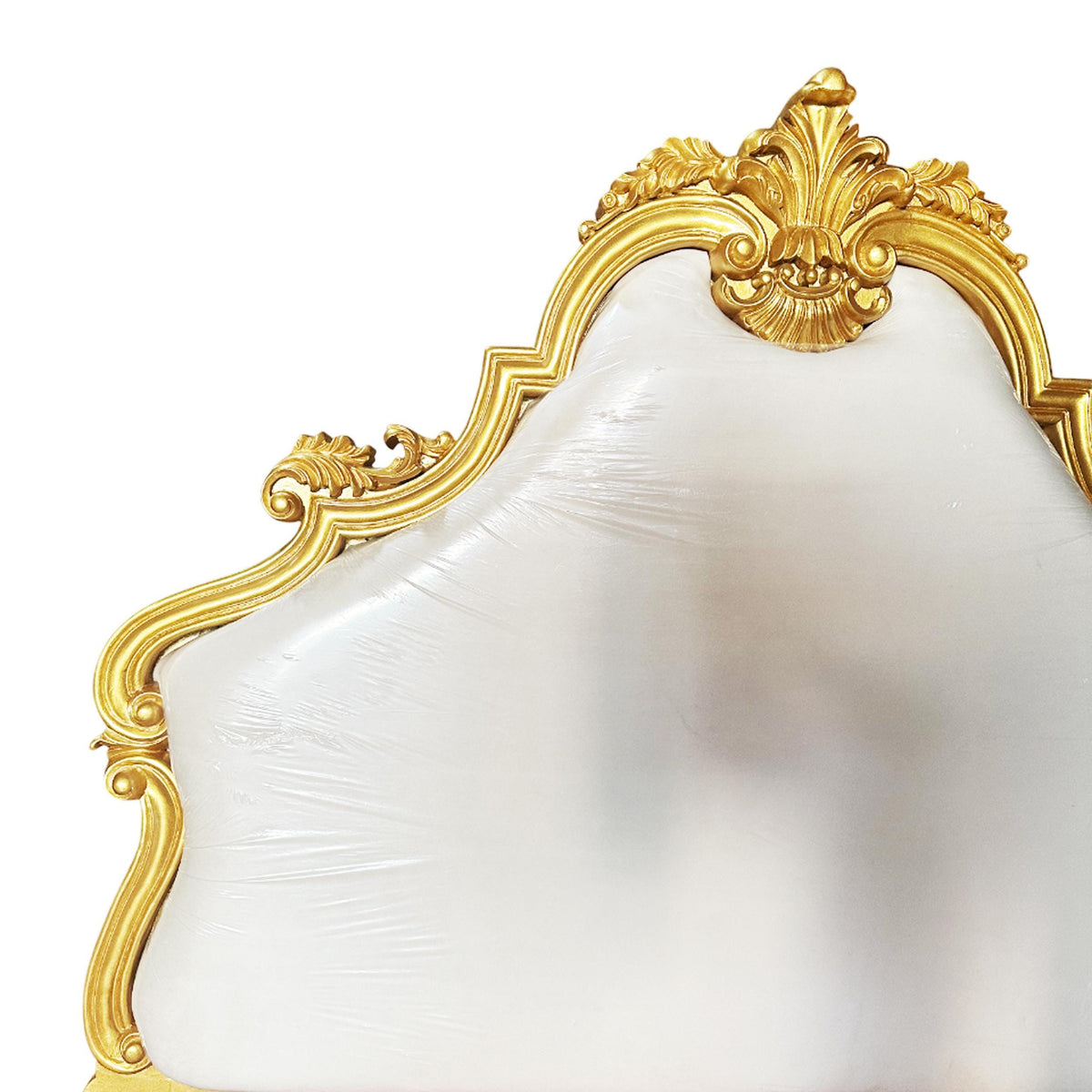 Wooden Large Gilt Wood King/Queen Headboard, 20th Century Gold Handmade Headboard