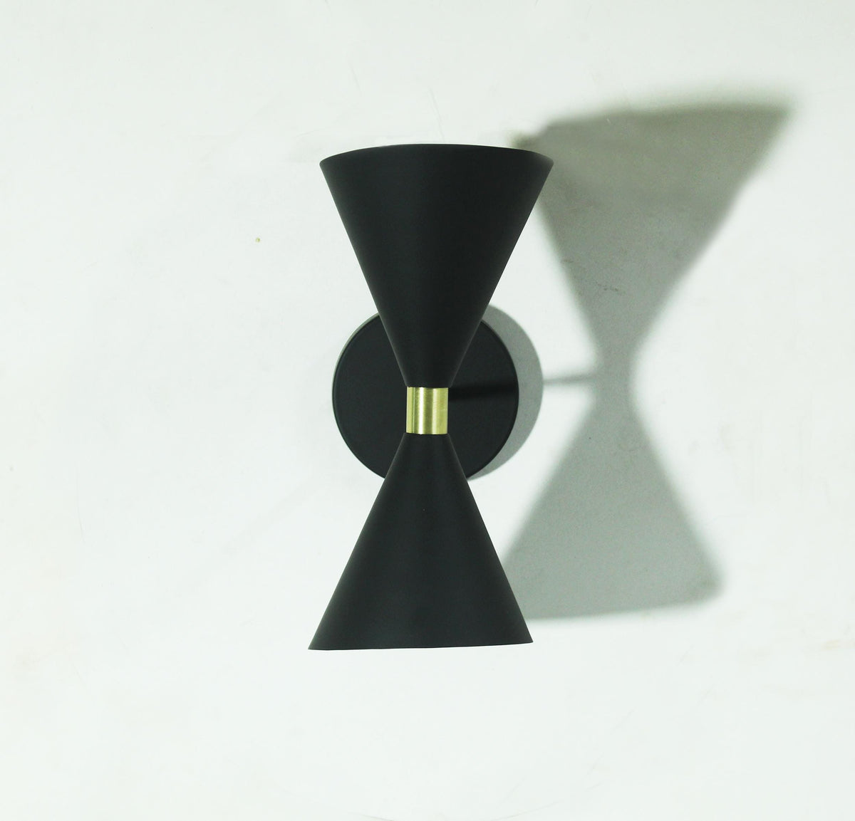 Handmade Brass 2-Light Wall Sconce, Mid-Century Style Wall Light