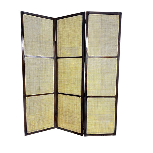Handmade Cane Room Divider, Wooden Folding Screen, Natural Rattan Privacy Partition, Custom Size