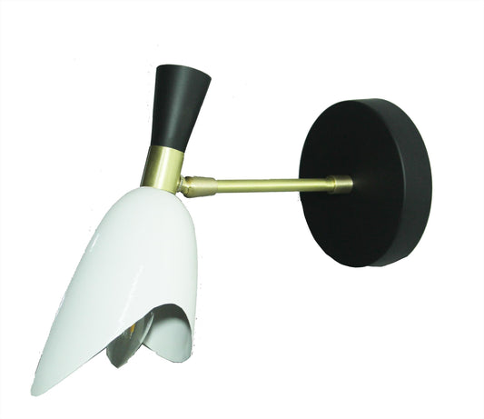 Handmade Brass Wall Sconce, Mid-Century Style Wall Light Fixture