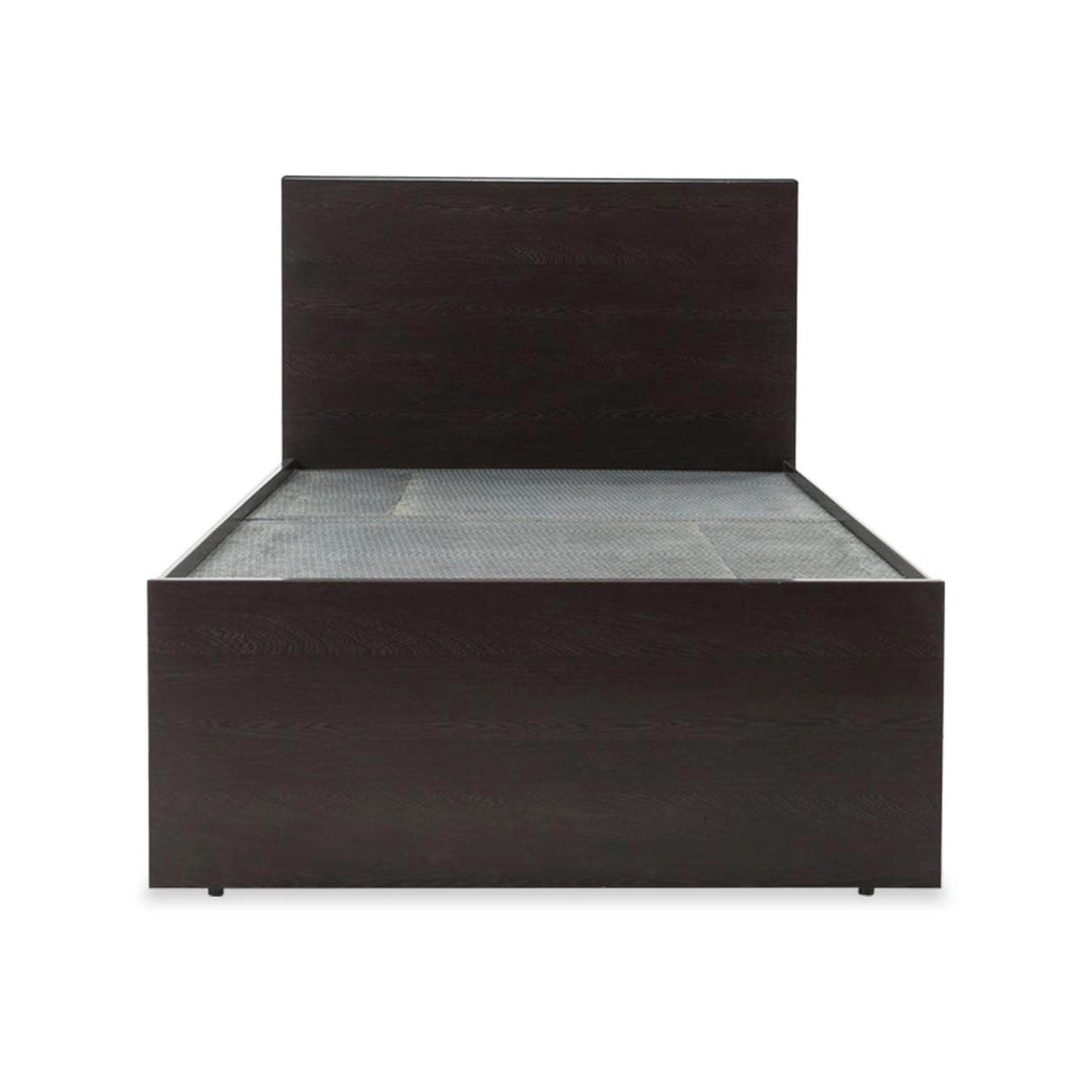 Mid Century Modern Twin Bed Frame: Handmade Walnut, Black Finish