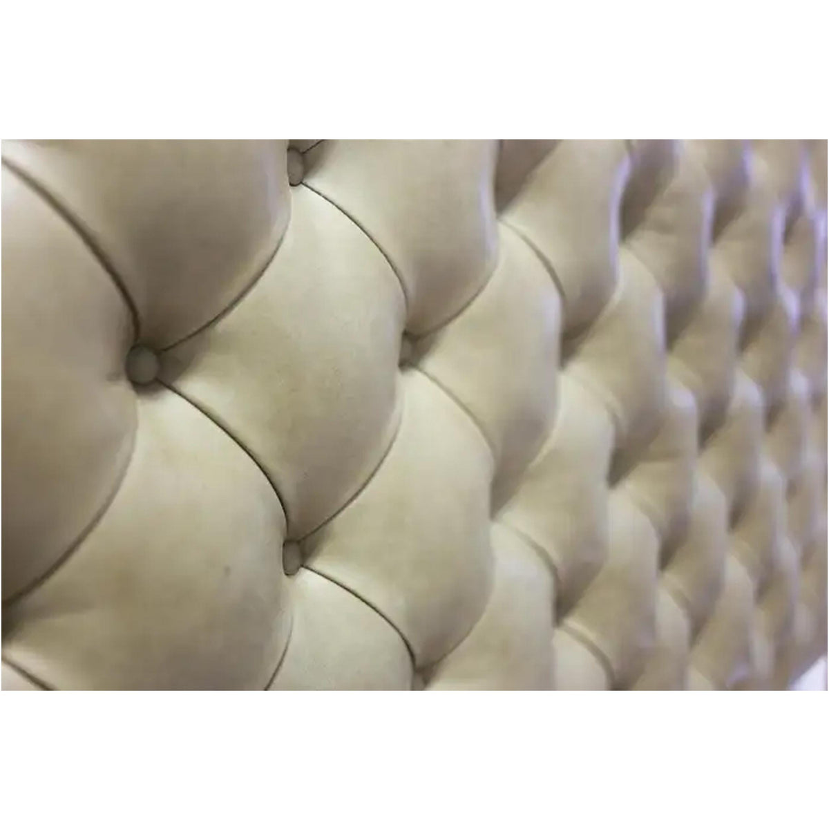 Handmade Tan Leather Tufted Bed: Oakwood  Bed Frame