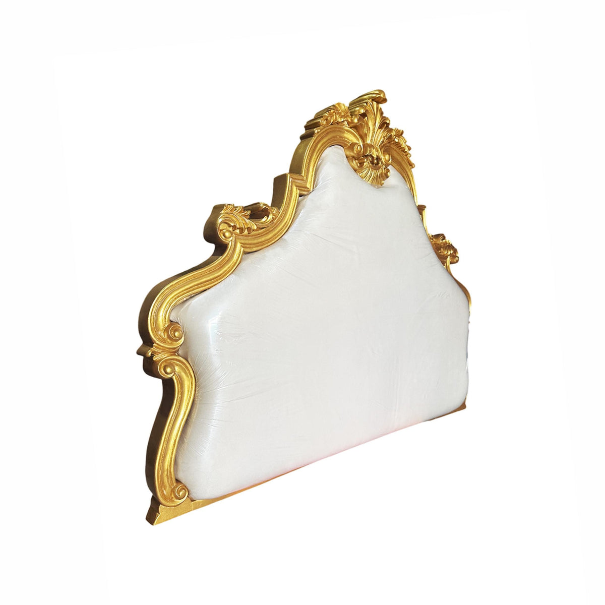 Wooden Large Gilt Wood King/Queen Headboard, 20th Century Gold Handmade Headboard