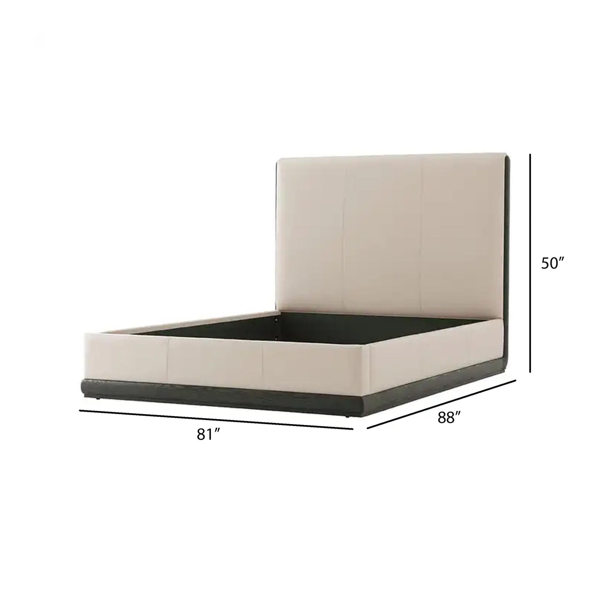 Handmade Leather Upholstered King Bed: Modern Bohemian Bed Frame