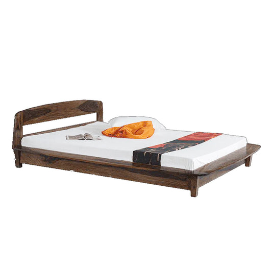 Handmade Teak Wood Platform Bed Frame, Low Post, Folding Design (Twin, Queen, King)