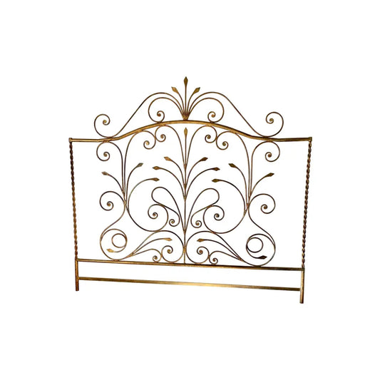 Hollywood Regency Style Metal Headboard, King/Queen Size