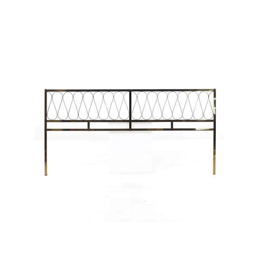 Mid-Century Modern Brass Headboard: Handmade King/Queen Size