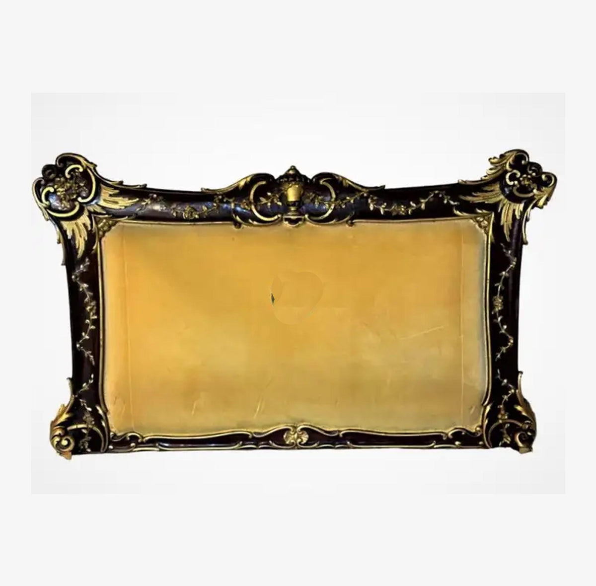 Handmade Giltwood Queen Bed Frame with Carved Detailing