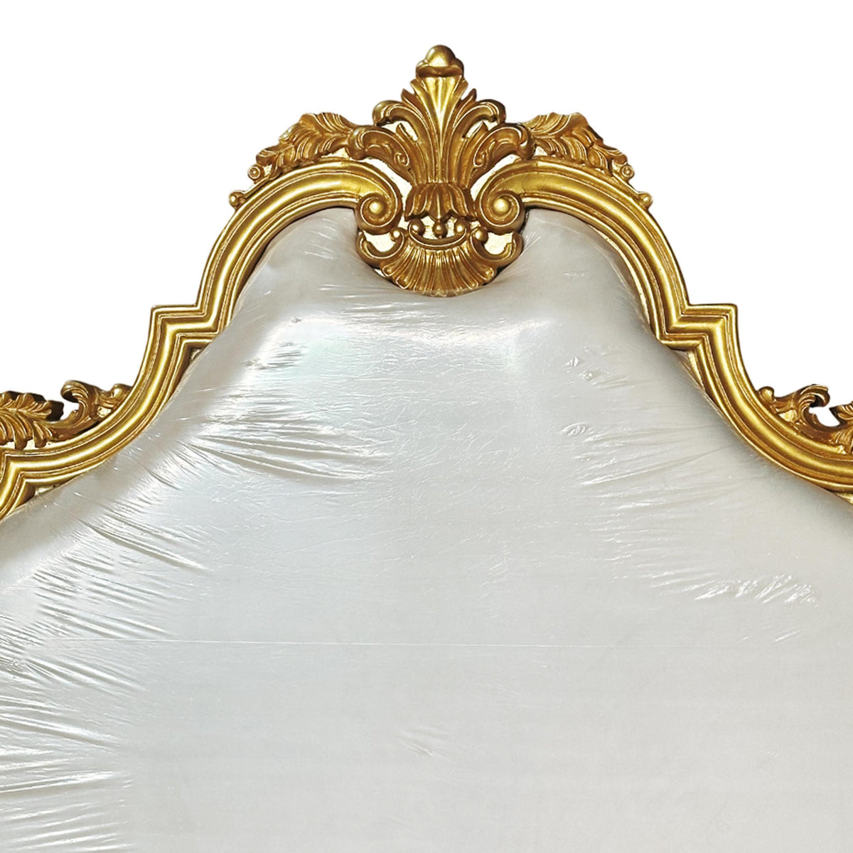 Wooden Large Gilt Wood King/Queen Headboard, 20th Century Gold Handmade Headboard