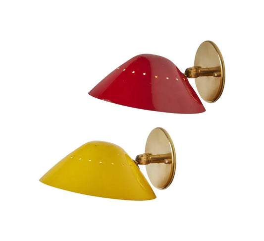 Brass Perforated Wall Sconce, Handmade Round Shade Wall Light Fixture