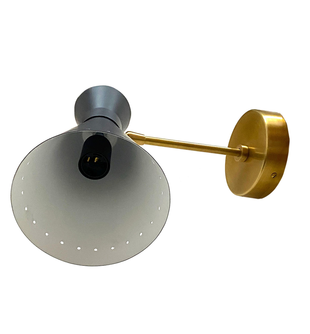 Handmade Brass Wall Sconce: Matte Black Italian Light Fixture