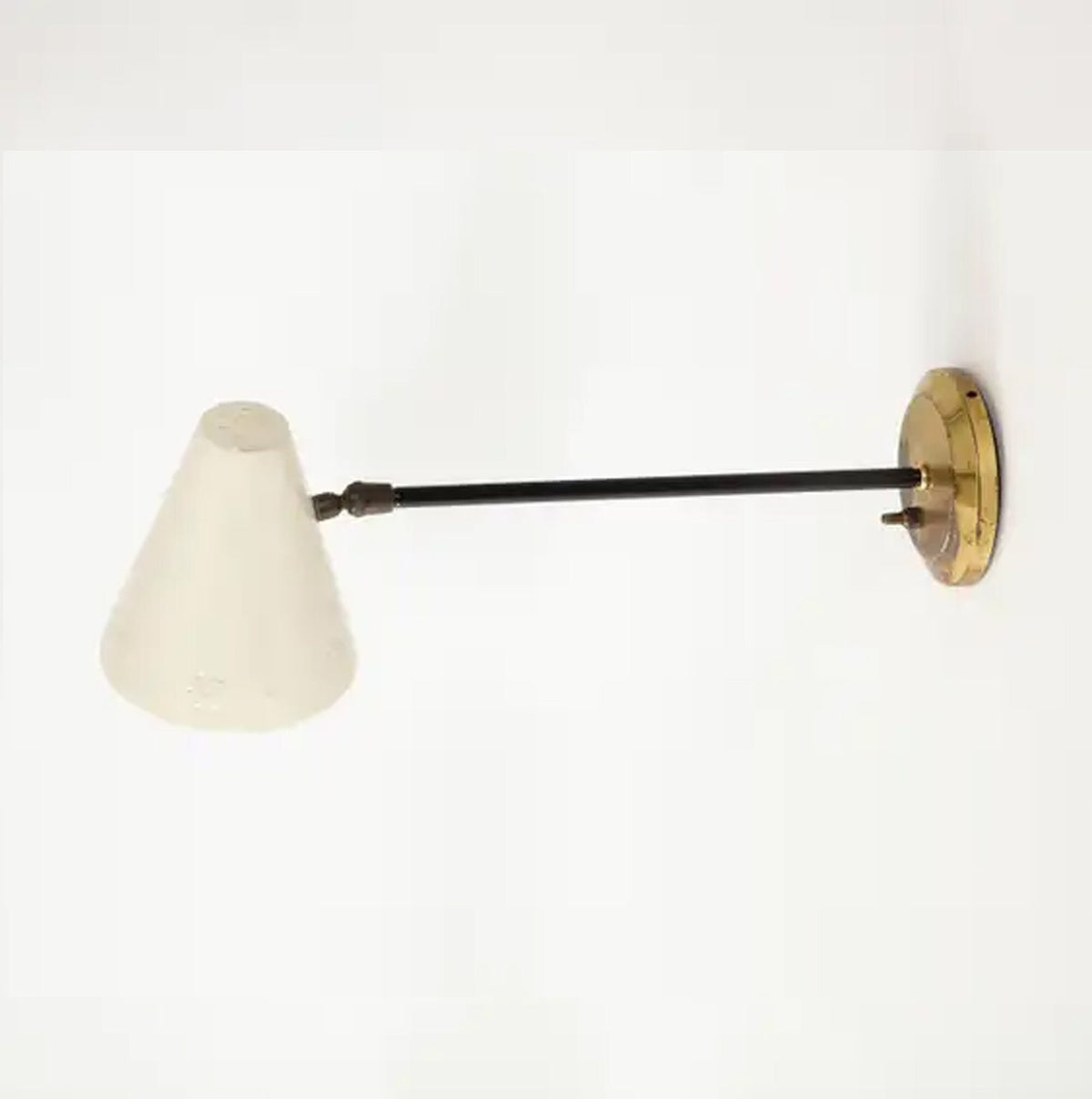 Handcrafted Brass Wall Sconce, Mid-Century Style Wall Light