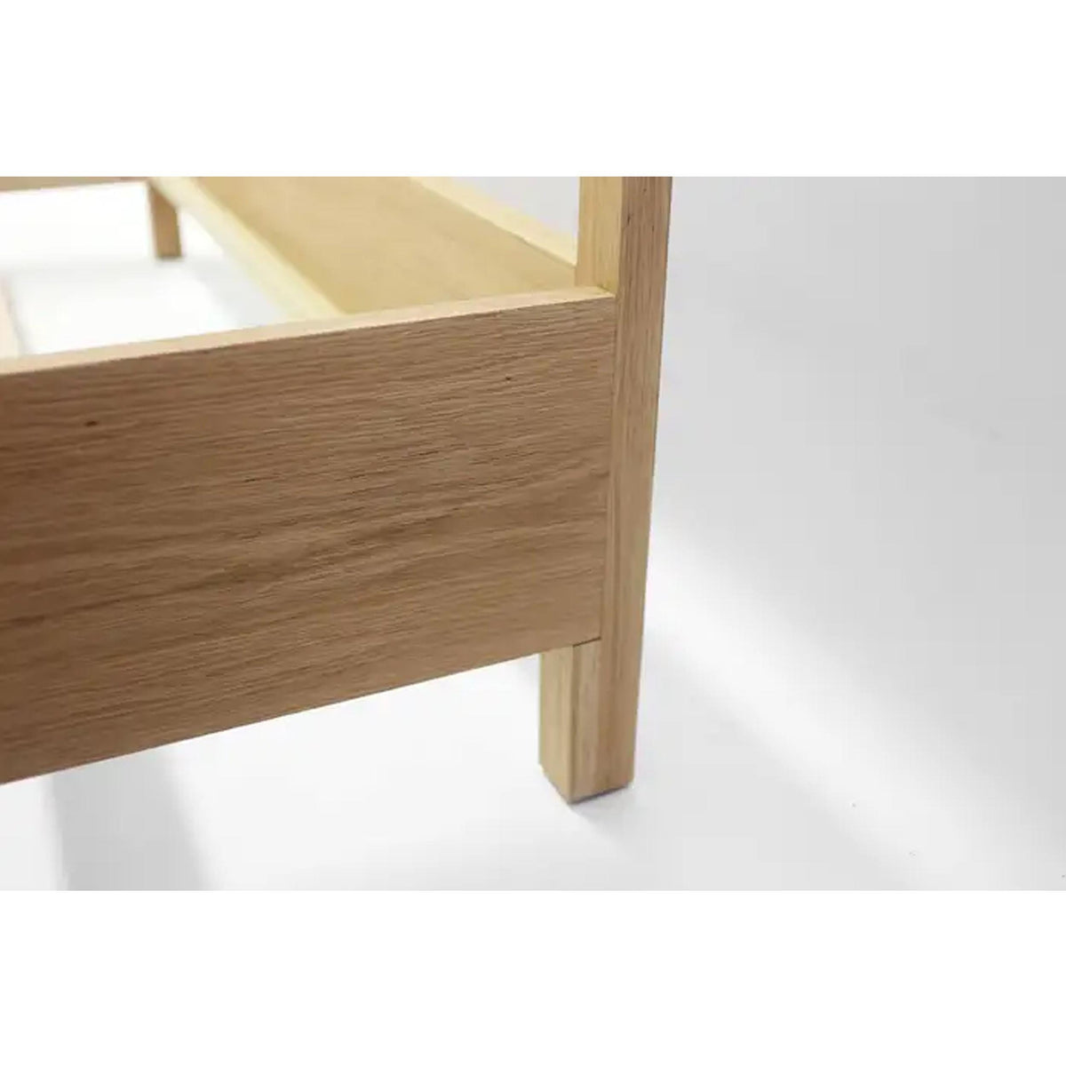Handmade Tan Leather Tufted Bed: Oakwood  Bed Frame