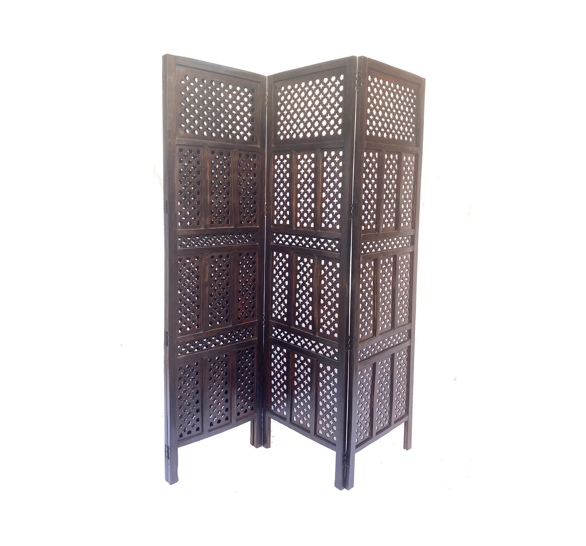 Mid century Walnut Wooden Folding Divider, Partition, Handmade Self standing saperater