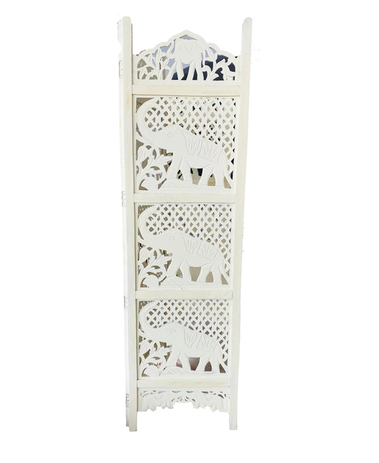 White elephant Wooden Folding Divider, Partition, Handmade Self standing separator