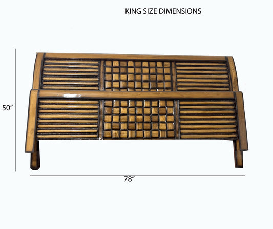 Handmade Gilt Wood King/Queen Headboard: Mid-Century Modern Rococo Style